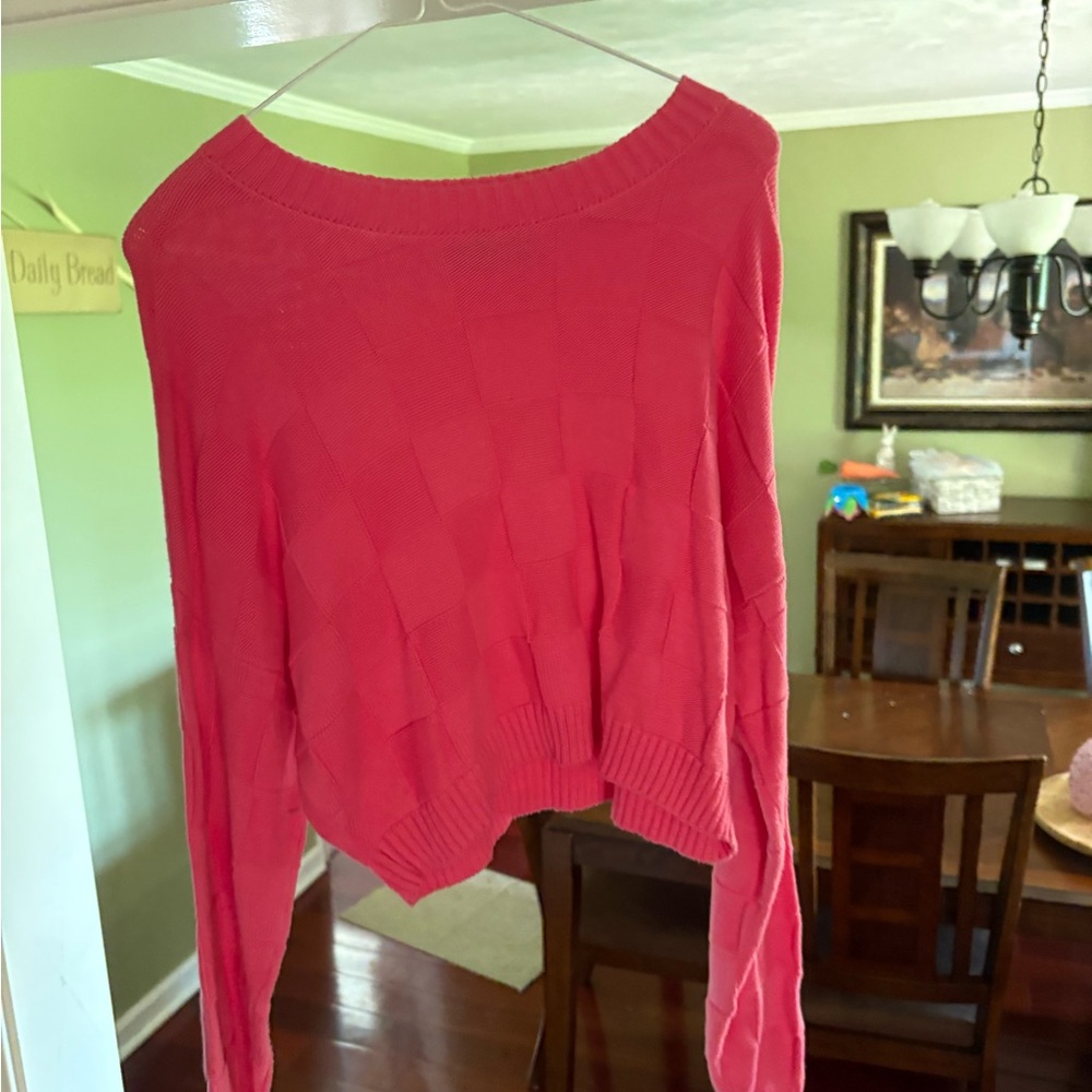 Hollister Vibrant Pink Crew Neck Sweater